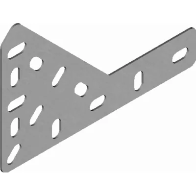 Galvanized ladder mounting plate