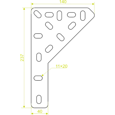 Galvanized ladder mounting plate