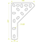 Galvanized ladder mounting plate