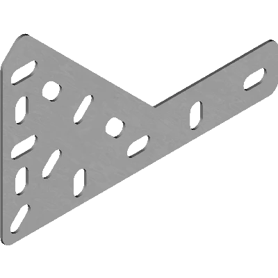 Galvanized ladder mounting plate