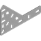 Galvanized ladder mounting plate
