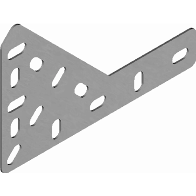 Galvanized ladder mounting plate