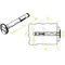 Galvanized metal pin diameter 6mm length 45mm