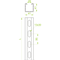 Galvanized mounting channel, length 0.2m, width 41mm, height 41mm