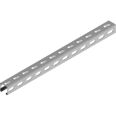 Galvanized mounting channel, length 0.2m, width 41mm, height 41mm