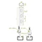 Galvanized mounting channel, length 0.4m, width 41mm, height 21mm
