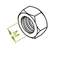 Galvanized self-locking nuts, thread 6mm