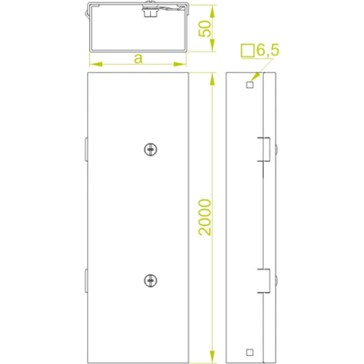 Galvanized steel channel KMPP100H50/2