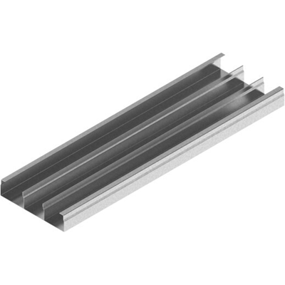 Galvanized three-track channel, width 125mm, length 3m, height 48mm