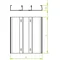 Galvanized three-track channel, width 350mm, length 3m, height 48mm
