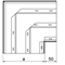 Galvanized three-way elbow, width 350mm, height 28mm