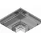 Galvanized three-way elbow, width 350mm, height 38mm