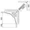 Galvanized tray connector, height 110mm