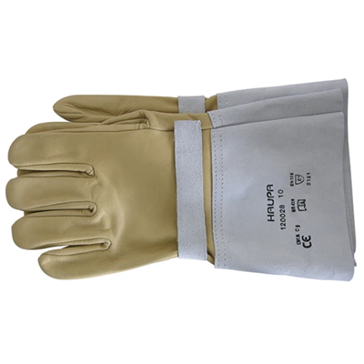 Gants de protection enfilés jusqu'à 2,5 kV