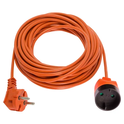 Garden extension cord 1 socket b/u 10m OMY 2x1 orange