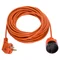 Garden extension cord 1 socket b/u 10m OMY 2x1 orange