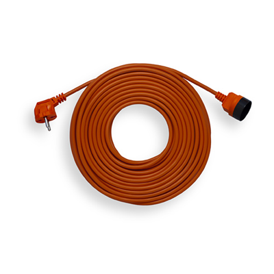 Garden extension cord 1 socket b/u 20m OMY 2x1.5 16A orange