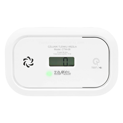 GARDI batería sensor monóxido de carbono 85dB IP20 blanco CTW-08