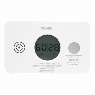 GARDI batería sensor monóxido de carbono 85dB IP20 blanco CTW-08A