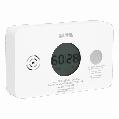 GARDI batería sensor monóxido de carbono 85dB IP20 blanco CTW-08A