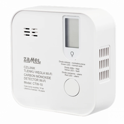 GARDI battery carbon monoxide sensor Wi-Fi Tuya NaviHome 85dB IP20 white CTW-10