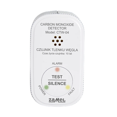 GARDI carbon monoxide detector with built-in battery 85dB IP20 white CTW-04