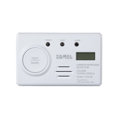 GARDI carbon monoxide detector with built-in battery 90dB IP20 white CTW-06