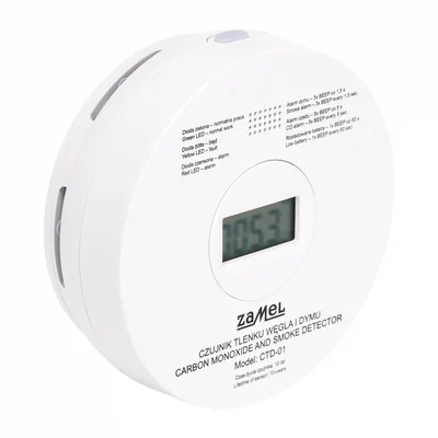 GARDI detector de monóxido de carbono y humo con batería incorporada 85dB IP20 blanco CTD-01