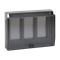 Gehäuserahmen S500 mit Abdeckung 3-Modul 6x K45 Aluminium