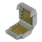 Gelbox; Abzweig; für Installationskabel; mit Gel; Serie 221, 2x73; Steckverbinder max. 4 mm²; ohne Installationsverbinder; Größe 1; grau