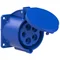 Gerade Einbausteckdose 32A 3P+Z+N 230V 50/60Hz 9h IP44, Flansch 70X70, Bolzenabstand 56X56