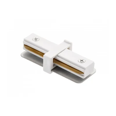 Gerader Stecker für 1-phasige, 2-Leiter-Sammelschienen, weiß