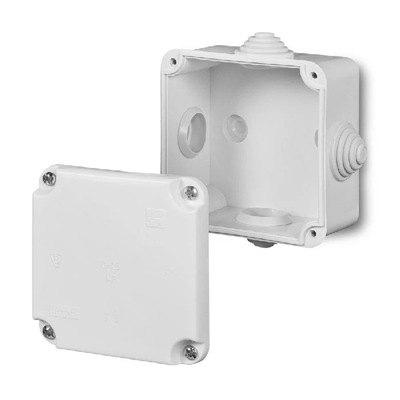 Герметична коробка EP-LUX 88x88x60 мм для Cu до 2,5 мм2 IP55 білий