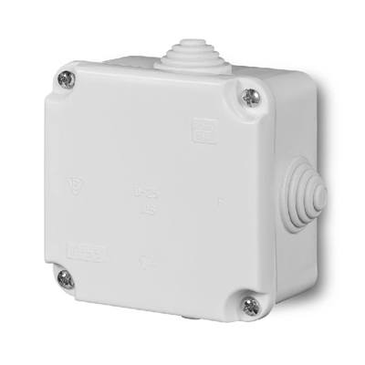 Герметична коробка EP-LUX 88x88x60 мм для Cu до 2,5 мм2 IP55 білий