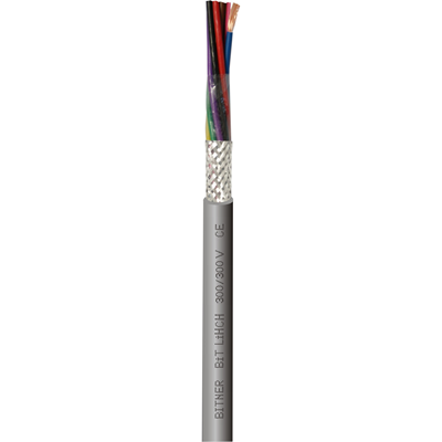 Geschirmte, halogenfreie, flexible Steuerleitung, farbige Leiter BiT LIHCH 300/300V