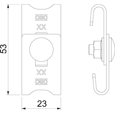 GEV 36 FT Angle connector for mesh trays