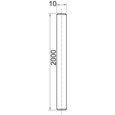 Gewindestange 2078 M10 2M G, verzinkt, System E90