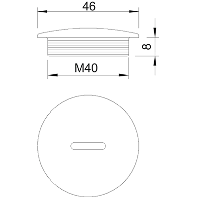 Gewindestopfen 108 M40 PS, FORM.