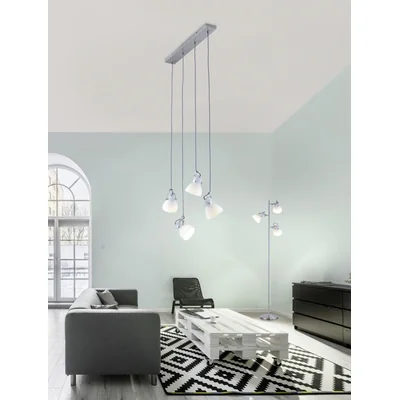 GINELLI Quadruple pendant lamp matt nickel