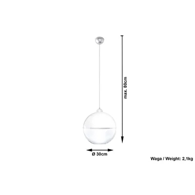 Gino Pendant lamp white and transparent