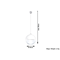Gino Pendant lamp white and transparent