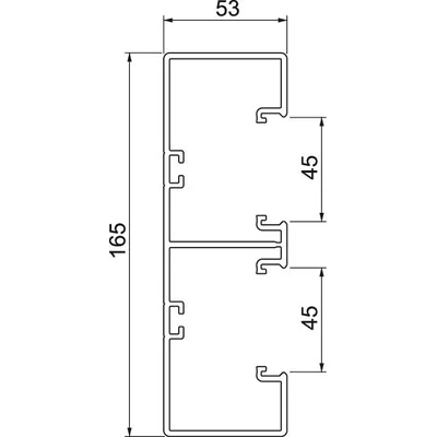 GK-53165RW Canal de parapet Rapid 45-2, 2 chambres