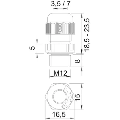 Gland V-TEC VM M12X1.5 J.SZ.