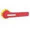 GLX63 Clutch knob for GL0631...GL1000. Screw mounting. 175mm lever with unlocking option (UL508A requirements). Yellow/red. □12mm. IP66, IP69K, NEMA 4X