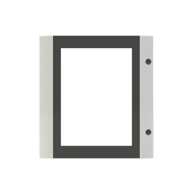 GMD1T door, transparent, gray for Gemini enclosures with escutcheon and double-bit insert, 300x250mm (HxW)