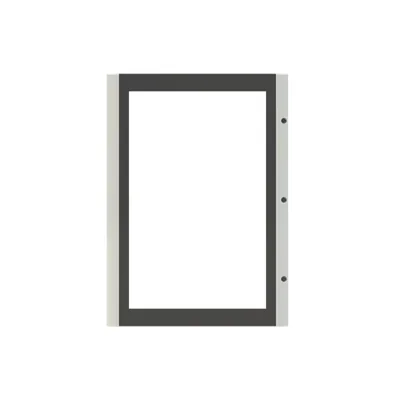GMD5T Tür, transparent, grau für Gemini-Gehäuse mit Rosette und Doppelbit-Einsatz, 750x500mm (HxB)