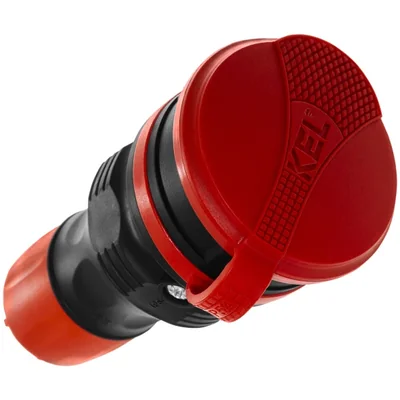 GN-54 Single socket 2p+Z; EXTREM with flap; hermetic; IP 54, detachable, black and red