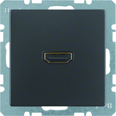 Gniazdo HDMI Berker Q.1/Q.3 antracyt, aksamit