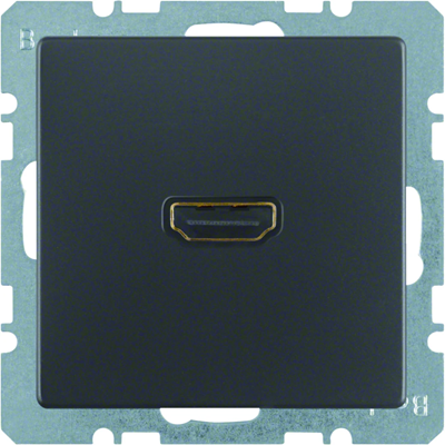 Gniazdo HDMI Berker Q.1/Q.3 antracyt, aksamit