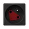 Gniazdo K45 DATA z kluczem z uziemieniem 16A, 230V ze wskaźnikiem zasilania szary grafit